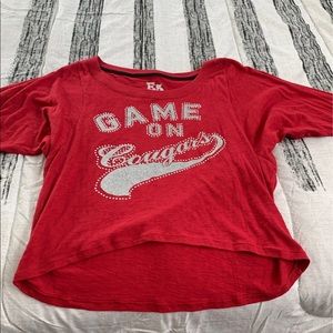 Womens (Juniors) WSU 3 quarter sleeve tshirt